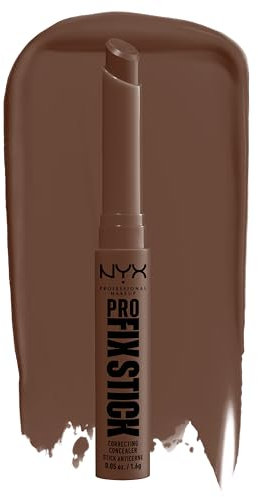 NYX Professional Makeup Korrigierender Concealer, Kaschiert Augenringe, Unreinheiten, dunkle Flecken und Verfärbungen ab, Mit Hyaluron, 12 Stunden Halt, Vegane Formel, Pro Fix Stick, Walnut