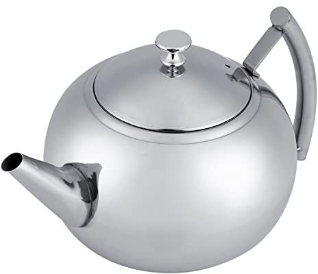 UPQRSG Tetera, Cafetera de Acero Inoxidable 201 de 2 litros, Tetera de Café Diseñada en Forma de V con Filtro de Infusor Extraíble, Tetera de Acero Inoxidable de Fácil Agarre