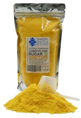 Baking Beauty and Beyond Premium Candy Floss Sugar 100g - Honeycomb Flavour