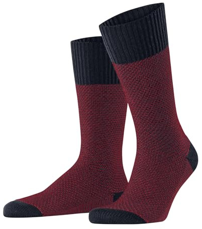ESPRIT Herren Socken Cozy Piqué Boot M So Baumwolle Wolle gemustert 1 Paar, Blau Space Blue 6116, 39-42