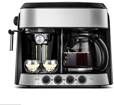 NOALED Machine à Expresso avec broyeur à capteur, Double système de Chauffage, Pompe combinée, Filtre à Expresso, Machine à café avec Baguette à mousser