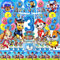 SABAN Dog Canin Cumpleaños 3 Años,Decoracion Globos Patrul Dog Canin Kit, Decoración Tarta de Infantil Patrul Dog con Guirnalda,Mantel,Cortina Fiesta,Adecuado para Decoración Fiestas de Niño y Niña