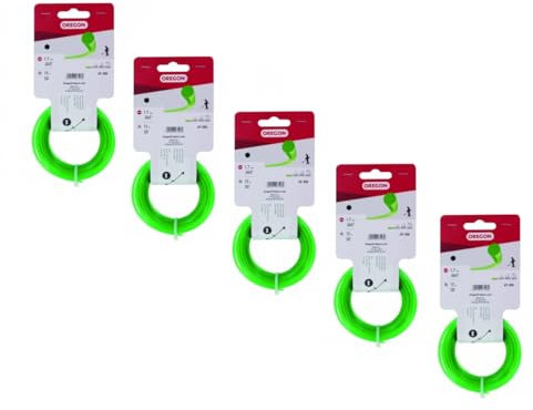 5x Green Line Nylonfaden Rundfaden Mähfaden 1,7mm x 15m