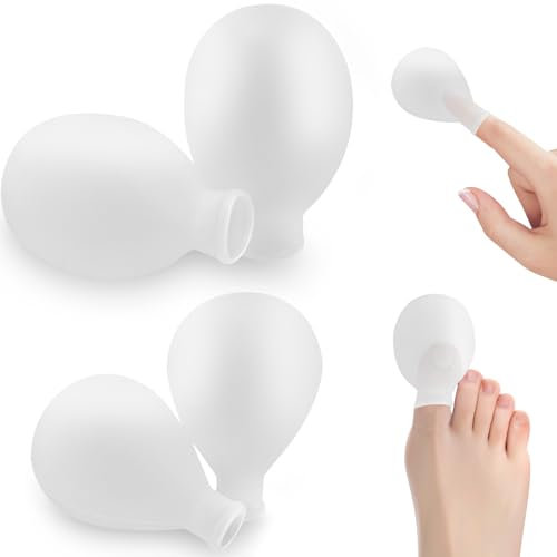 4 pezzi Cappucci Protettivi per le Dita dei Piedi in Silicone, Cappucci per le Dita dei Piedi in Silicone ø15/11mm, Supporto per le Dita dei Piedi, Protezioni per le Dita dei Piedi per Unghie Mancanti