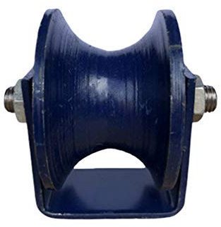 LDTTYRC U-Nut-Rollen, Schiebetor-Rollen, Gusseisen, Robustes starres Rad für Scheunentore, Hardware für umgekehrte Schienen, Rundrohr, Rolltor, Industriemaschinen, Drahtseilschiene (95 mm-1#)