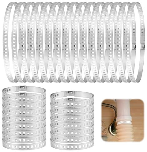 30Pcs/20-120 mm Collier de Serrage Inox Métallique Tuyau, Universel Collier Soufflet Cardan RéGlable, 15Pcs Grandes et 15Pcs Petites Collier de Serrage en Acier Inoxydable pour Tuyau D'eau, Câble, etc