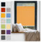 Fenster Plissee ohne Bohren zum Kleben Innenrahmen - Thermo Plisseerollo Innen - Rollo Jalousie, Halterungen auf Rahmen, Faltrollo, Sichtschutz, Blickdicht, für Fenster & Tür - Orange, 70 x 130 cm