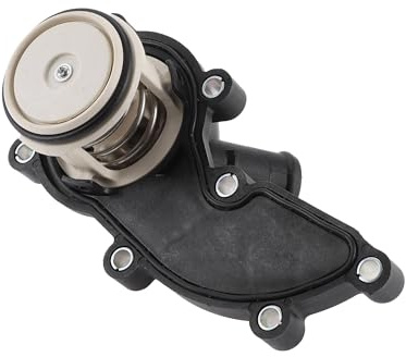 REPAIROCK Auto Thermostat Motor Kühlmittel Thermostatgehäuse Montage Nr. 06E121111D für Audi A4 Quattro 2005-2009 für Audi A6 Quattro 2005-2008 Schwarz Kunststoff