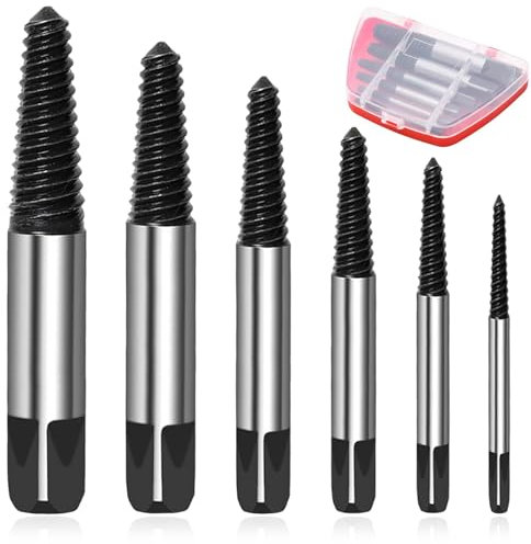 6 Pezzi Estrattore Viti Danneggiate Professionale Set - Rotazione Per Viti Spellati Con Estrattori