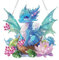 Lxmsja 5D Diamond Painting Anhänger Drache, Blumen Diamond Painting Fensterbilder Beidseitig für Erwachsene Kinder, Bastelset Kreativ Set, Hängend Ornament Kranz Tür Fenster Wand Eingang Decor