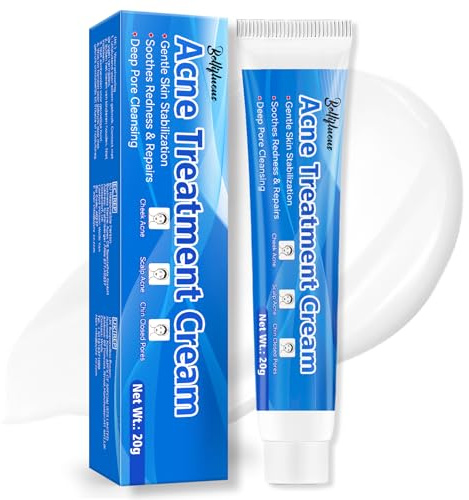 Bellifluous Crema Brufoli Viso, Crema Acne Potentissima, 20g Crema Brufoli ad Azione Rapida Contro Acne, Punti Neri e Rossori, Adatta a Tutti i Tipi di Pelle e Età,per la Pelle di Viso e Corpo