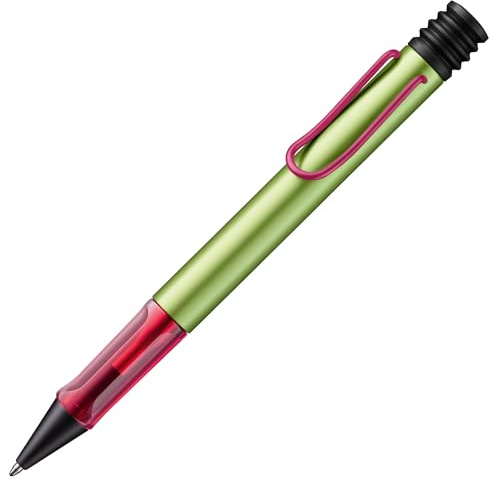Lamy AL-star disco Kugelschreiber in Strichbreite M | Lamy Kugelschreiber mit transparenten, ergonomischen Griff & Gehäuse aus Aluminium - inkl. Großraummine M 16 in schwarz