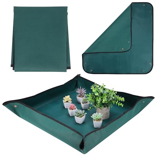 STAHAD Gardening Working Mat PVC Potting Tray Easy Disassembly for Indoor and Outdoor Planting