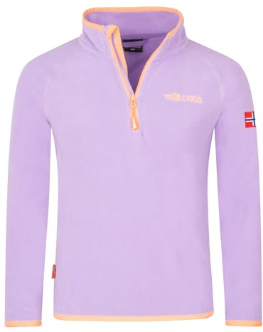 Trollkids Kids Nordland Half Zip 164, Violet Sorbet/Graphite