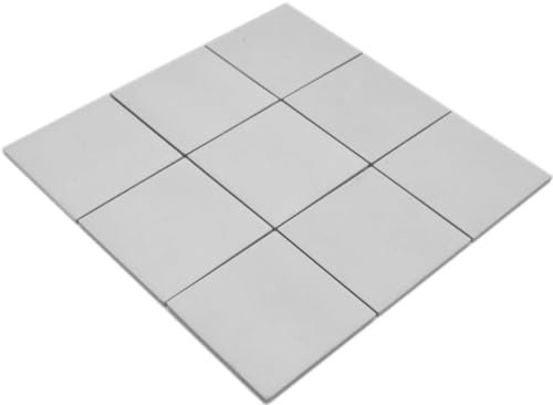 Piastrella a mosaico in ceramica, colore bianco antico, antiscivolo, R10, da parete, per bagno, WC, doccia, cucina, specchio per piastrelle, rivestimento per vasca da bagno, mosaico