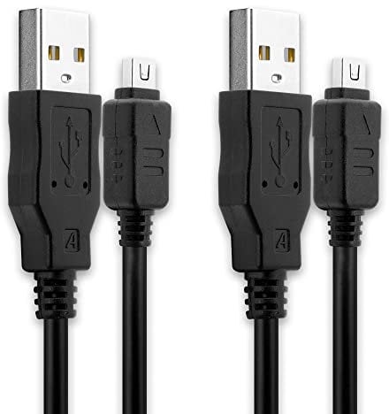 subtel 2x Câble USB 2.0 transfert données pour appareil Olympus Stylus 1 XZ-2 XZ-10 OM-D E-M5 E-M1 E-M10 Mark Pen E-PL7 E-PL5 cable charge et data 1.5m PVC noir, cordon caméra