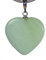 Lebensquelle Plus Herzanhänger aus echtem Edelstein 2x2 cm | Anhänger Herz mit silberfarbener Öse (China-Jade)