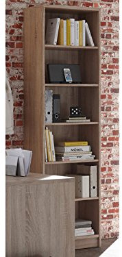möbelando Regal Standregal Holzregal Bücherregal Dekoregal Beistellregal Büro Olli VII Sonoma-Eiche