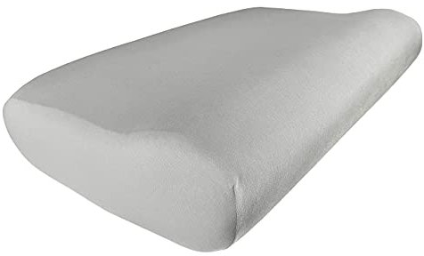 Edda Lux Bezug passend für PILLOWISE Nackenstützkissen, 55 x 35 cm, formbeständiger Jersey Kissenbezug aus 100% Baumwolle, in Platin