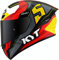 KYT TT Course Flux Helm (Red/Yellow,M)