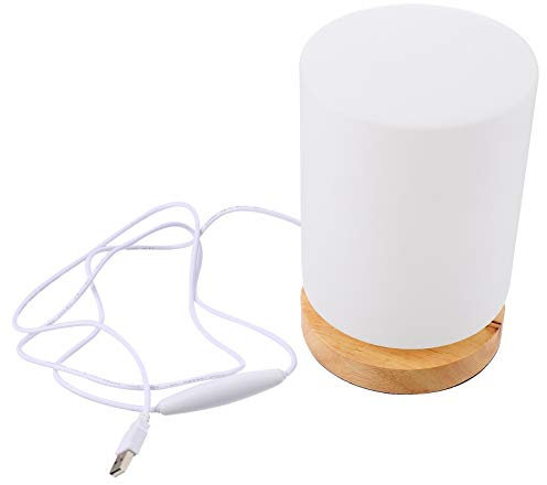SOLUSTRE 1stk Nachtlampe Dekoratives Licht Lampen Berühren Led-Lampe Dekorative Lampe Zylinderleuchten Schlafzimmer Nachtlicht Kinderzimmer Nachtlichter Baby Dimmbar Tischlampe Buche