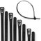 Meccion 100 Piece Releasable Cable Ties, Heavy Duty Reusable Tie Wraps, Strong Nylon Zip Ties (250mm x 7.6mm, Black)