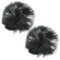 Fell Windschutz für Mikrophon,2er Mikrofon Windschutz Pelzigen Fell Mikrofon Windschutzscheibe Universal Wind Muff Weich für Revers Lavalier Mikrofon