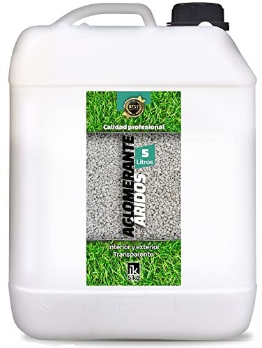 Sikd - Stabilisateur de gravier 5L. Liant pour gravier et cailloux jardin exterieur. Resine gravier pour lier le gravier, les pierres, l'écorce dans les jardins, les terrasses,... Effet mouillé