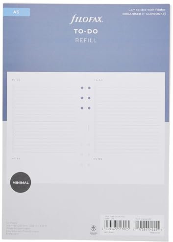 Filofax Inleg To-Do Ersatzpatrone - A5, 132863, weiß