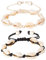 Liitata Lot de 2 bracelets de cheville en coquillage - Bracelet de cheville naturel - Fait à la main - Style bohème - Réglable - Pour l'été - Hawaï - Bijoux de plage pour femmes et filles - Blanc et