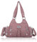 Angel Kiss Kleine Hobo-Umhängetaschen für Damen, Vagen, Leder, mehrere Taschen, Tragetasche mit Reißverschluss, Pink