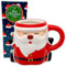 Coffret cadeau tasse de Noël en céramique avec anse 300 ml pour boissons chaudes et froides (Père Noël)