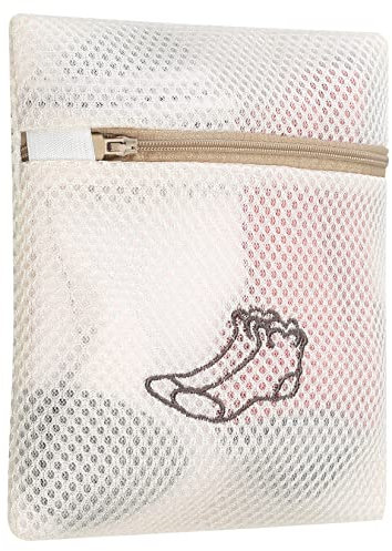 Bolsas de Malla de Lavandería, Bolsa de Lavadora Malla, Bolsa Colada de Lavandería de Viajes con Cremallera para Ropa Delicada, Sujetadores, Ropa Interior, Calcetines, Zapatos - 18x20 cm