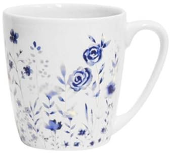 Churchill Queen's Aquarelle Mug avec haie Bleu et blanc
