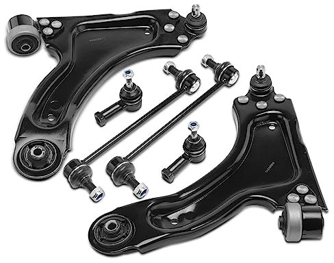 Frankberg 4x Querlenker 2x Koppelstange Vorderachse Links Rechts Kompatibel mit Meriva X03 1.2L-1.8L 2003-2010 Replace #93192417