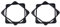 TAODAN 4pcs 120mm Black Antivibration Rubber Fan Gasket Shock Absorption Pad for Computer PC Case, Black