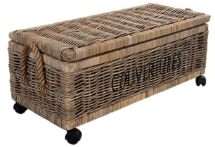 Korbtruhe COUVERTURES Korb Rattan Rattankorb Naturrrattan Geflecht