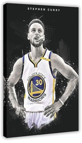 Stephen Curry 4 Leinwand-Poster, Wandkunst, Dekordruck, Bild, Gemälde für Wohnzimmer, Schlafzimmer, Dekoration, Rahmen-Stil, 20 x 30 cm