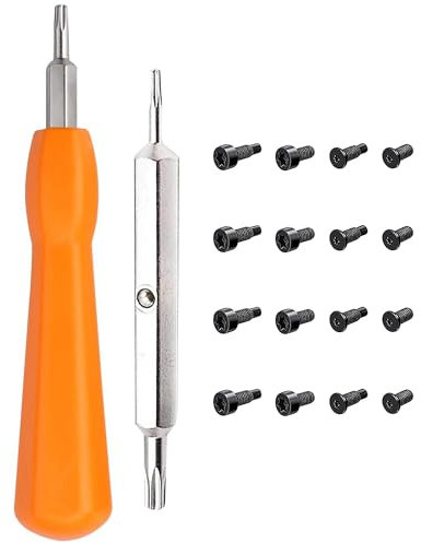 Doorbell Screwdriver Replacement,Screwdriver Screws and Kit, Double-Ended T6 T15 Torx Including Video Doorbell, Video Doorbell 2, Pro and Elite, Doorbell Screwdrivers, for Battery Replacement (orange)
