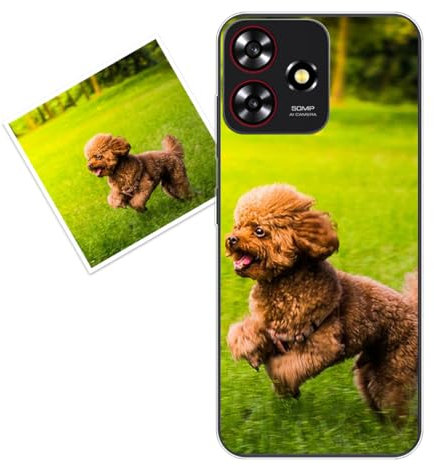 KARTXITAI personalisierte Handyhülle Kompatibel mit ZTE Blade A73 4G,hülle selber gestalten-case personalisiert mit Foto,Bildern,oder Text selbst gestalten + 1 x Handykette Universal