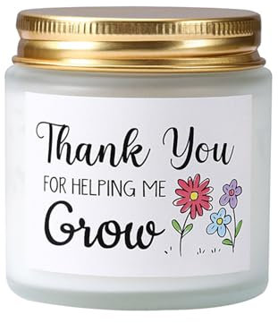 Bolosa Dankeschön Geschenke, Duftkerzen im Glas Lavendel, Danke Geschenk, Danke Mama Freundin Oma, Abschiedsgeschenk Kollegen Entspannung Geschenk für Erzieherin (Thank You)
