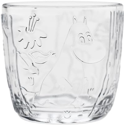 Arabia Moomin Trinkglas, aus hochwertigem Glas in der Farbe Klar, 2er-Set, Maße: 8,4x8 cm, Fassungsvermögen: 0,28 L, 1070867