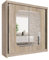FURNITUREWAVE Alfa Sliding Door Wardrobe with Shelves & Hanging Rails White, Black, Grey & Oak Modern Furniture for Bedroom (120cm/150cm/180cm/203cm) (Oak, 203cm)
