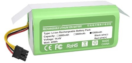 Batería De Repuesto For Robot Aspirador, Compatible Con Cecotec Conga 1290 1390 1490 1590, Batería De Litio, Batería De Alta Capacidad (Size : 9800mAh)