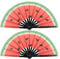 Cabilock 2pcs Large Watermelon Handheld Japanese Style Performance Fan for Festivals Weddings and Dance Hand Fans for Men and Women