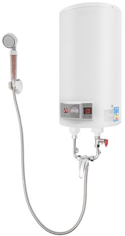OUBUBY Warmwasserspeicher 50L, Speicher Wassererhitzer Wand Wassererhitzer Warmwasserspeicher Elektroboiler Bad Wassererhitzer LED Digitalanzeige 2kw Geeignet für Wohnungen, Friseursalons, Bäder