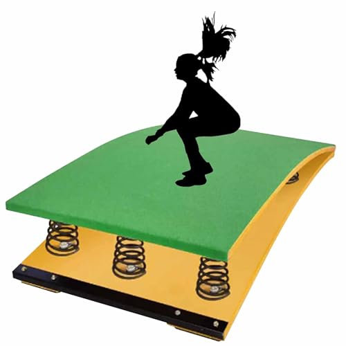Hochsprungbrett mit 4 Federn, strapazierfähig und groß, Holz, Gymnastik, Wushu, Training, elastisches Brett für Gymnastik, Kung Fu, Holz, elastisches Brett, strapazierfähiges Sprungfederbrett, Rot (G