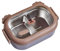 Lunch Box Campus, Leak Proof Lunch Box for Kids, Bento Box with Compartments, Cute Bento Lunch Box, Lunch Box with Clip Closure, Stainless Steel Lunch Box, for School Nursery Sports Picnic (A)
