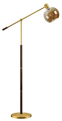 GLJTUO Lampadaire De Luxe Lampadaire LED avec Bras Réglable Lampes sur Pied Abat-Jour en Verre Lampadaire pour Salon Étude Lecture Éclairage Haut Utilisation Facile,B