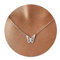 RIXERKOC Schmetterling Anhänger Halskette Damen, Hypoallergene 18K Gold plattiert Goldkette, Einstellbare Edelstahl Kette Schmuck Geschenke für Frauen und Mädchen